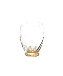 Drinkware Abigails Elisa Water Glass, Clear With Gold