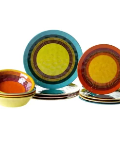 Certified International Sedona 12-Piece Country/Cottage Assorted Melamine Dinnerware Set (Service For 4)