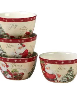 Dinnerware Certified International Holiday Wishes By Susan Winget 5.25 In. Ice Cream Bowl (Set Of 4)