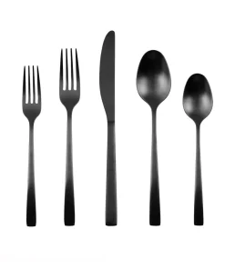 Fiesta Spark Black Satin 18/0 20-Piece Flatware Set (Service For 4)
