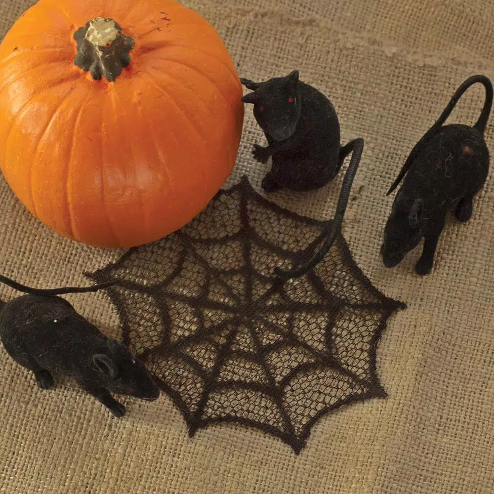 Table Linens & Kitchen Linens Heritage Lace Spider Web 6 In. Black Doily (Set Of 6) - Image 5