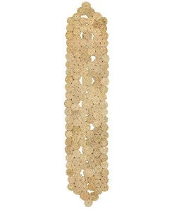Table Linens & Kitchen Linens LR Resources Natural Jute LR12028-NAT1468 1 Ft. 4 In. X 6 Ft. 8 In. Indoor Rectangle Natural Table Runner