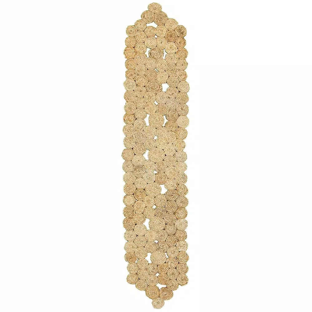 Table Linens & Kitchen Linens LR Resources Natural Jute LR12028-NAT1468 1 Ft. 4 In. X 6 Ft. 8 In. Indoor Rectangle Natural Table Runner