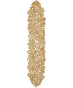 Table Linens & Kitchen Linens LR Resources Natural Jute LR32018-NAT1468 Natural Rectangle 1 Ft. 4 In. X 6 Ft. 8 In. Indoor Table Runner