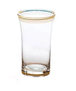 Drinkware Abigails 11 Oz. Clear Tumbler With Gold Trim (Set Of 4)