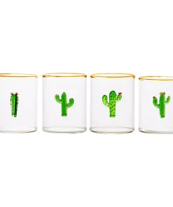 Drinkware Abigails 8 Oz. Aztec Cactus Tumbler (Set Of 4)