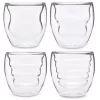 Drinkware Ozeri Curva Artisan Series 8 Oz. Double Wall Beverage Glasses And Tumblers (Set Of 4)
