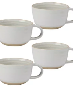 Certified International Artisan 4-Piece Traditional Cream Ceramic Dinnerware Set (Service For 4)
