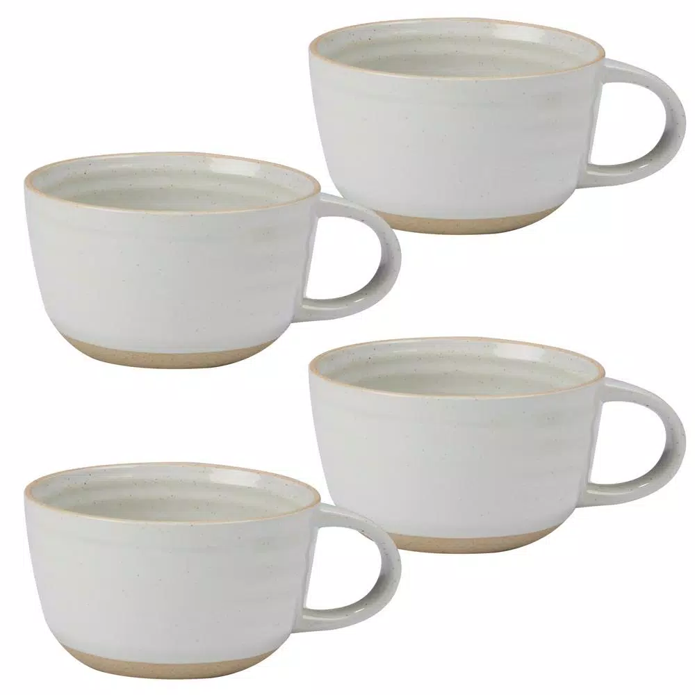 Certified International Artisan 4-Piece Traditional Cream Ceramic Dinnerware Set (Service For 4)