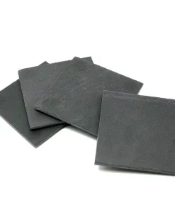 Bar Accessories Creative Home Natural Dark Gray Slate Coaster 4 In. X 4 In. (Set Of 4)