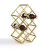 Bar Accessories DANYA B Sparkling Gold Iron 9-Bottle Wine Rack