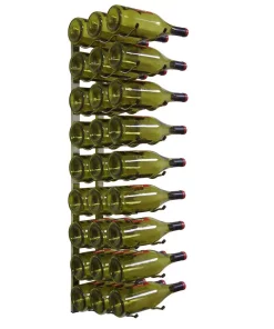 Bar Accessories Epicureanist 27-Bottle Metal Wine Rack In Nickel