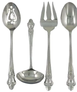 Flatware Ginkgo Fleur De Lis 4-Piece Hostess Set