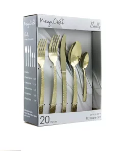 MegaChef Baily 20-Piece Light Gold Stainless Steel Flatware Set (Service For 4)