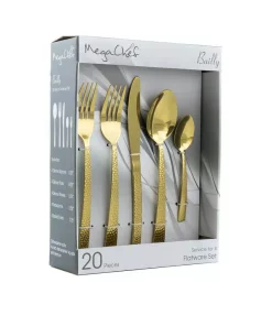 MegaChef Baily 20-Piece Gold Stainless Steel Flatware Set (Service For 4)