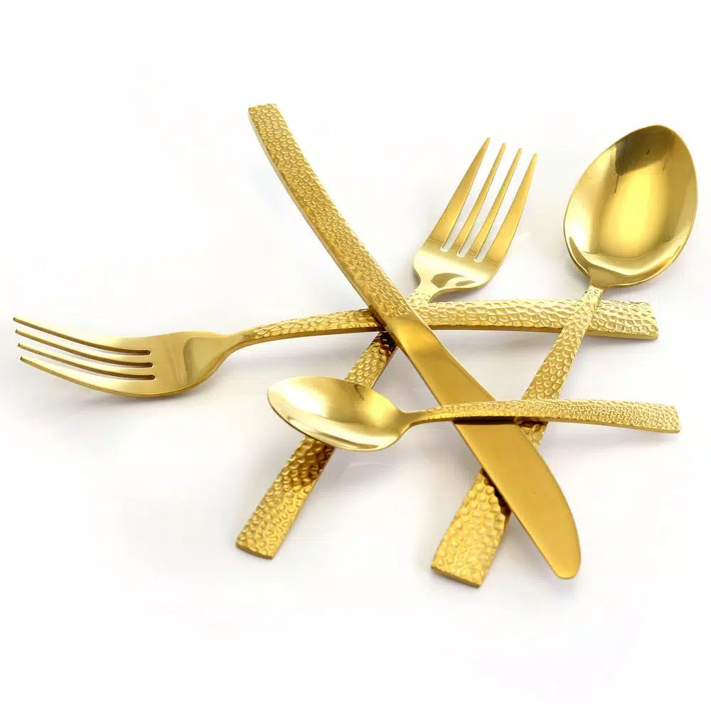MegaChef Baily 20-Piece Gold Stainless Steel Flatware Set (Service For 4) - Image 2