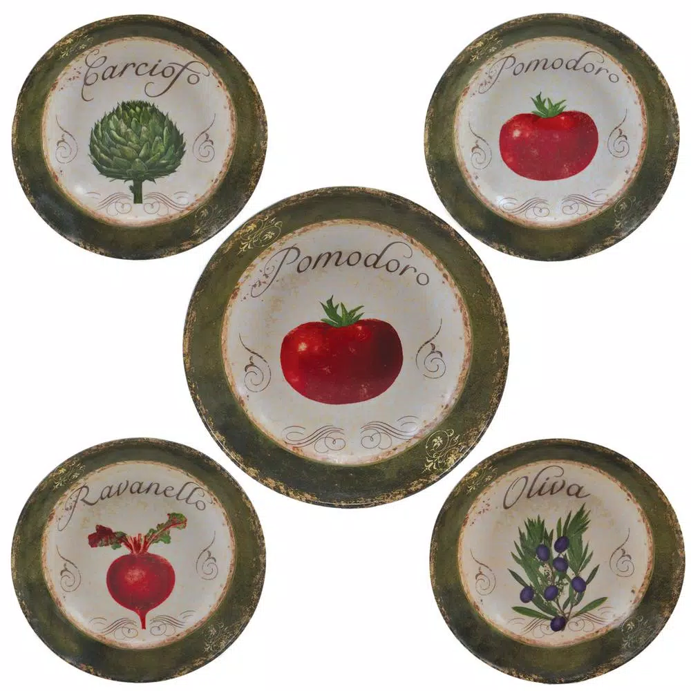 Dinnerware Certified International Pomodoro Salad And Pasta Set (5-Piece Set)