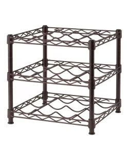 Bar Accessories HDX 3-Shelf Countertop Wire Wine Rack In Antique Bronze