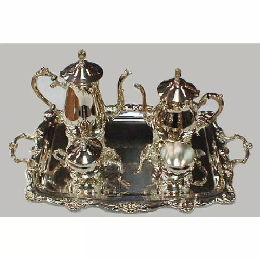 Drinkware Heim Concept 5-Piece Silver Plated Tea And Coffee Set - Image 2