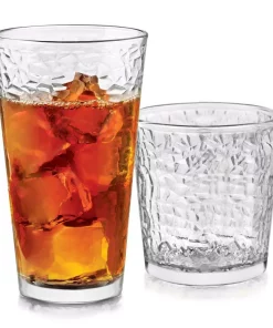 Libbey Frost 16-Piece Clear Glass Drinkware Set