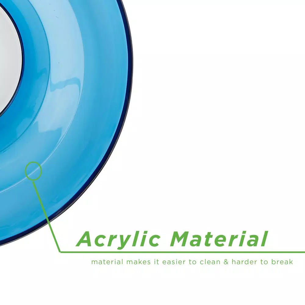 Disposable Tableware Mind Reader 13 In. X 2.25 In. Blue Acrylic Chip & Dip Bowl, Acrylic Tinted Snack Bowl, Kitchen, Countertop Bowl - Image 5