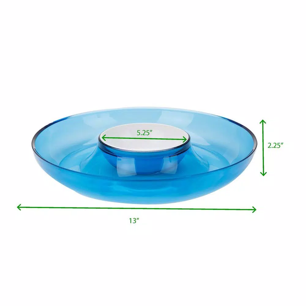 Disposable Tableware Mind Reader 13 In. X 2.25 In. Blue Acrylic Chip & Dip Bowl, Acrylic Tinted Snack Bowl, Kitchen, Countertop Bowl - Image 7