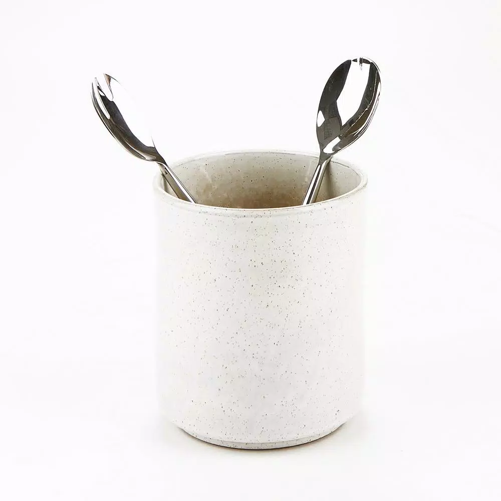 Flatware Mind Reader Silver Stainless Steel Rope Serving Salad Server Utensil Set Spoon And Fork Set (2-Piece) - Image 5