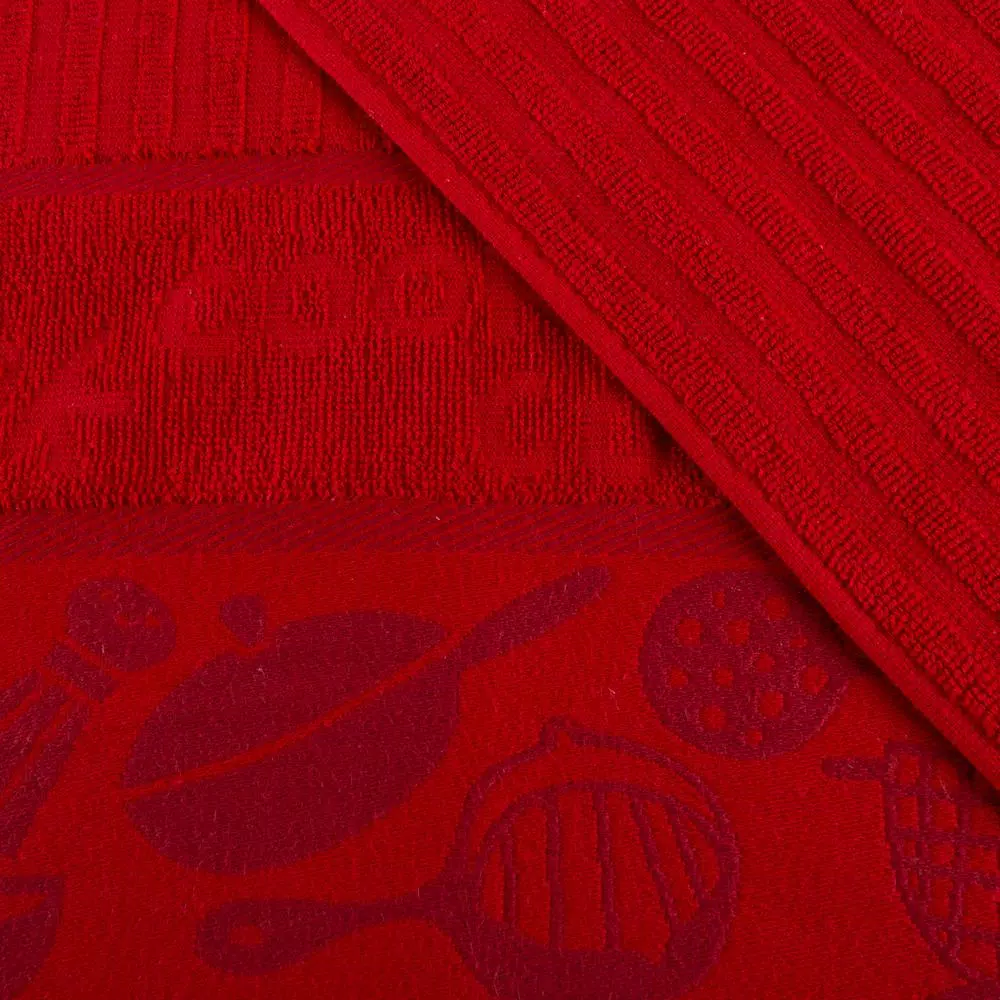 Table Linens & Kitchen Linens Lavish Home Multi-Color Kitchen Icon Design Chic Pattern Weave Cotton Kitchen Towel Set (8-Pieces) - Image 3