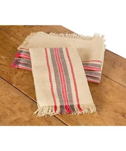 Table Linens & Kitchen Linens Xia Home Fashions Linen Stripe 14 In. X 22 In. Natural Tea Towels (Set Of 4)
