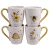 Dinnerware Certified International Bee Sweet 4-Piece Seasonal Multicolored Earthenware 22 Oz. Mug Set (Service For 4)