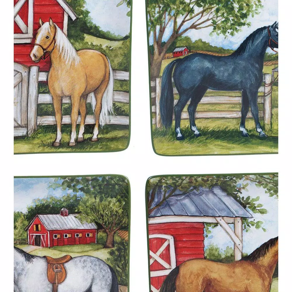 Dinnerware Certified International Clover Farm 4-Piece Seasonal Multicolored Earthenware 14 Oz. Mug Set (Service For 4) - Image 2