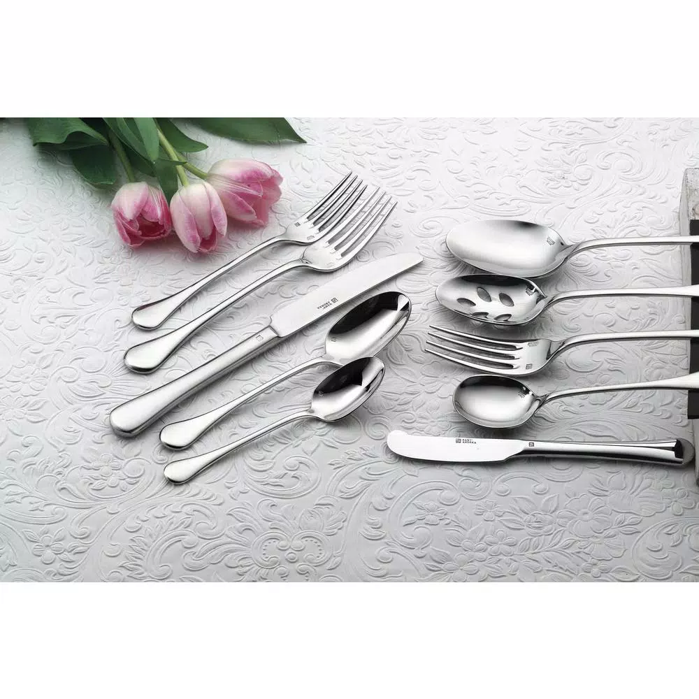 Flatware Oneida Puccini 18/10 Stainless Steel Table Forks, European Size (Set Of 12) - Image 5