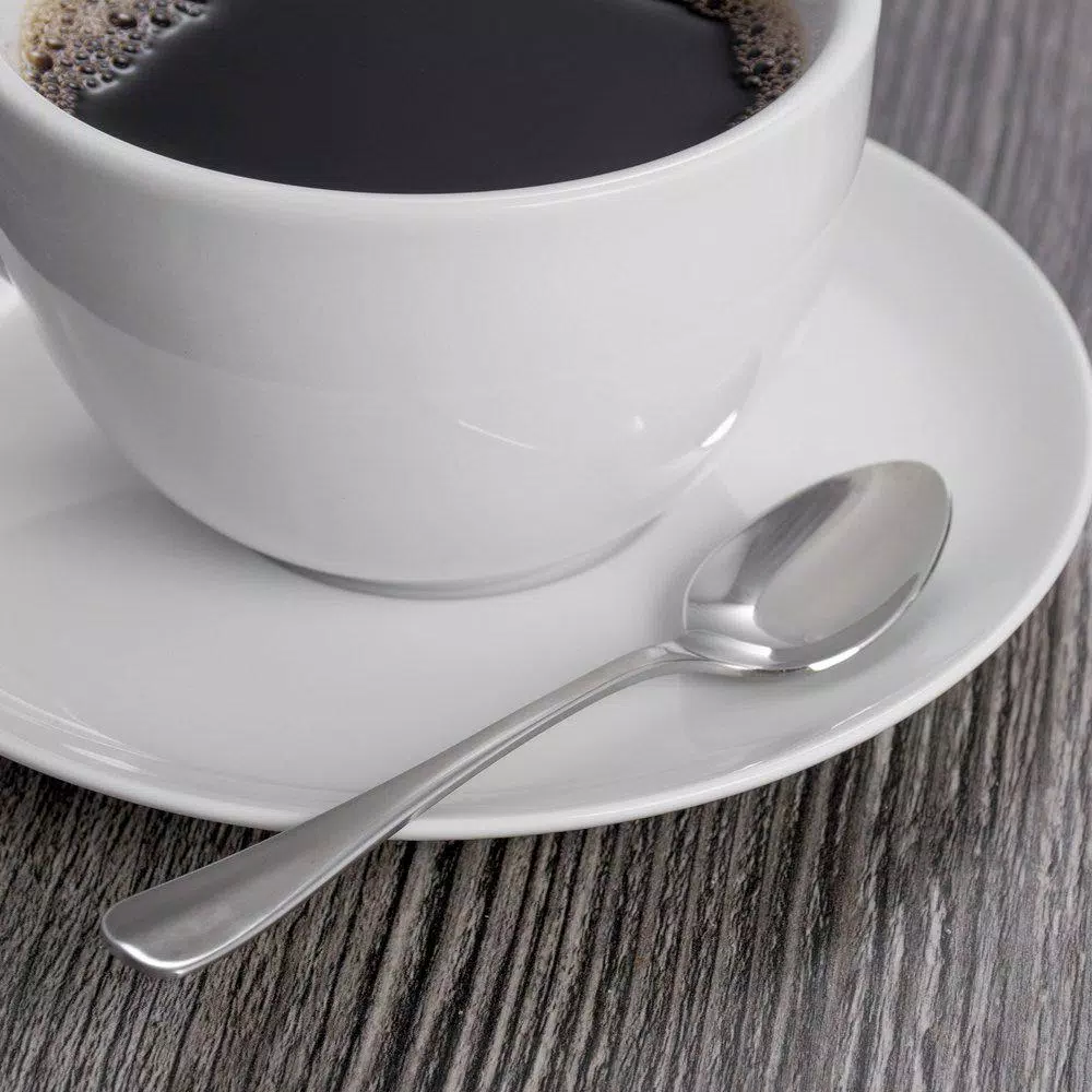 Flatware Oneida Baguette Silver 18/10 Stainless Steel A.D. Coffee Spoon (12-Pack) - Image 7