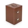 Bar Accessories Picnic Time Manhattan Cocktail Case – Mahogany Brown With Tan Accents