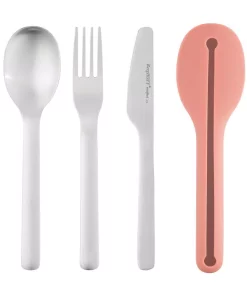 BergHOFF Leo 4-Piece Stainless Steel Travel Flatware Set And Holder (Service For 1)