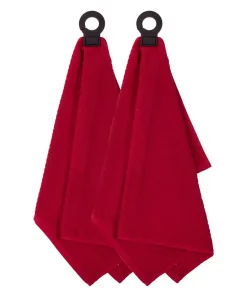 Table Linens & Kitchen Linens RITZ Hook And Hang Paprika Woven Cotton Pattern Kitchen Towel (Set Of 2)
