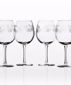 Drinkware Rolf Glass Icy Pine 18 Oz. Clear Balloon Wine (Set Of 4)