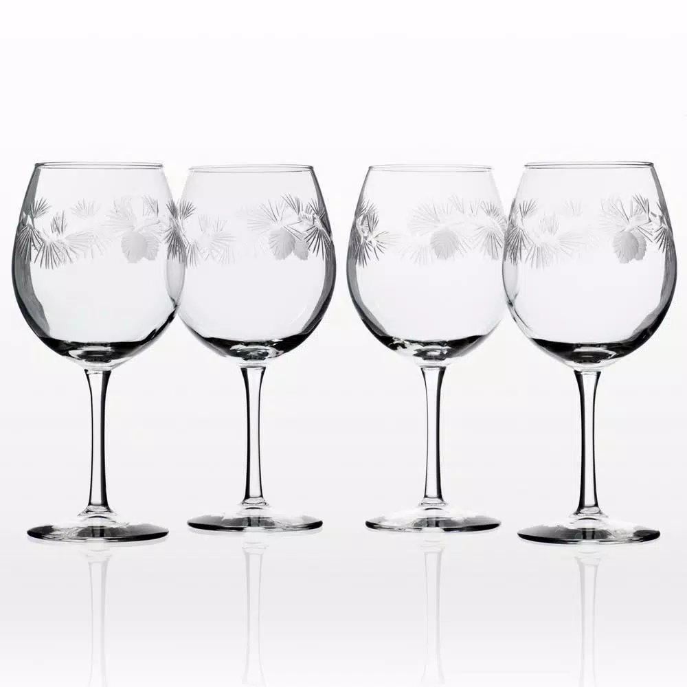 Drinkware Rolf Glass Icy Pine 18 Oz. Clear Balloon Wine (Set Of 4)