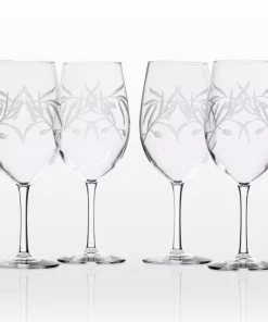 Drinkware Rolf Glass Olive Branch 18 Oz. Clear All Purpose Wine Glass (Set Of 4)