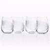 Drinkware Rolf Glass Peacock 17 Oz. Clear Stemless Wine Glass (Set Of 4)