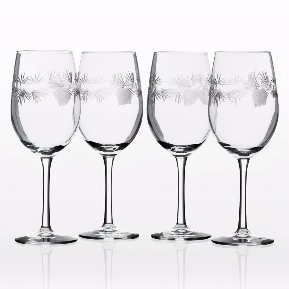 Drinkware Rolf Glass Icy Pine 12 Oz. Clear White Wine (Set Of 4)