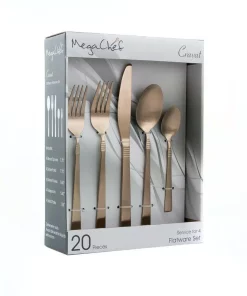 MegaChef Cravat 20-Piece Matte Rose Stainless Steel Flatware Set (Service For 4)