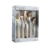 MegaChef La Vague 20-Piece Matte Rose Gold Stainless Steel Flatware Set (Service For 4)