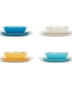 Fox Run 12-Piece Modern Rustic Antique Melamine Outdoor Dinnerware Set (Service For 4)