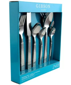 Gibson Prato 24-Piece Stainless Steel Flatware Set (Service For 4)