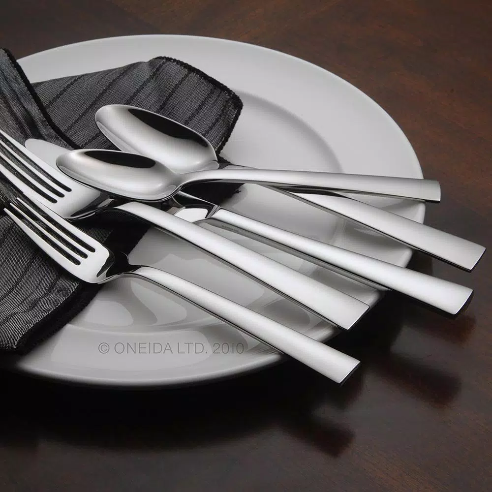 Oneida Madison Avenue 45-Piece Silver 18/0 Stainless Steel Flatware Set (Service For 8) - Image 3