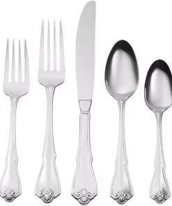 Oneida Pinta 45-Piece Silver 18/0 Stainless Steel Flatware Set (Service For 8)