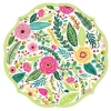 Disposable Tableware Sugar Plum Party Dinner Plate Spring Blossoms (16-Piece)