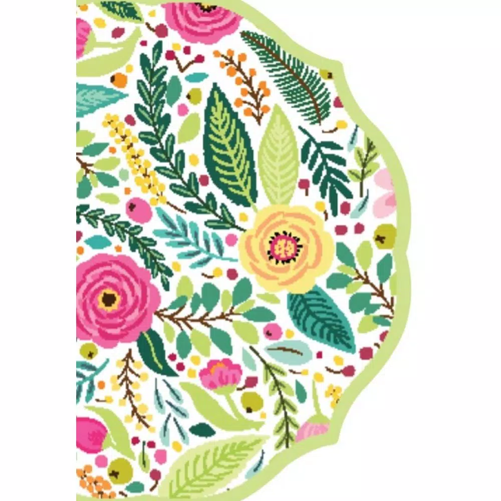 Disposable Tableware Sugar Plum Party Dinner Plate Spring Blossoms (16-Piece) - Image 2