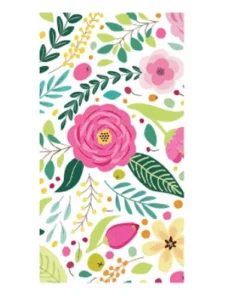 Disposable Tableware Sugar Plum Party 32-Piece Spring Blossom Assorted Disposable Paper Napkin